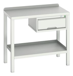 Verso Welded Work Benches for production areas Verso 1000x910 Static Work Bench S 1x Drawer
